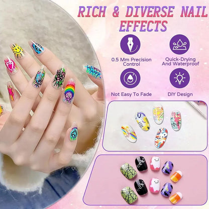 Nail Art Marker Pens Set (12 Pcs/Set)