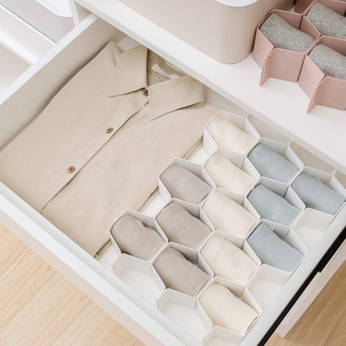 HoneyComb Drawer Organiser (8 Pcs/ Set)