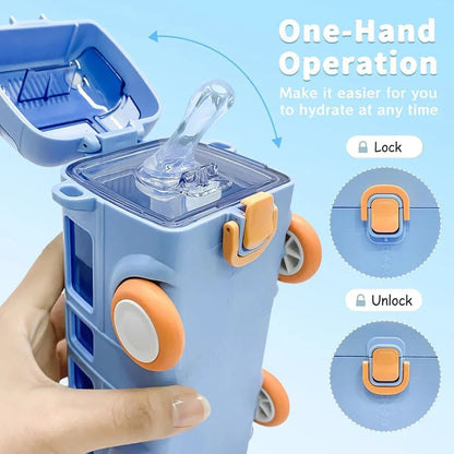 Premium Cute Cartoon Water Bottle for Kids – (Multi-Design)