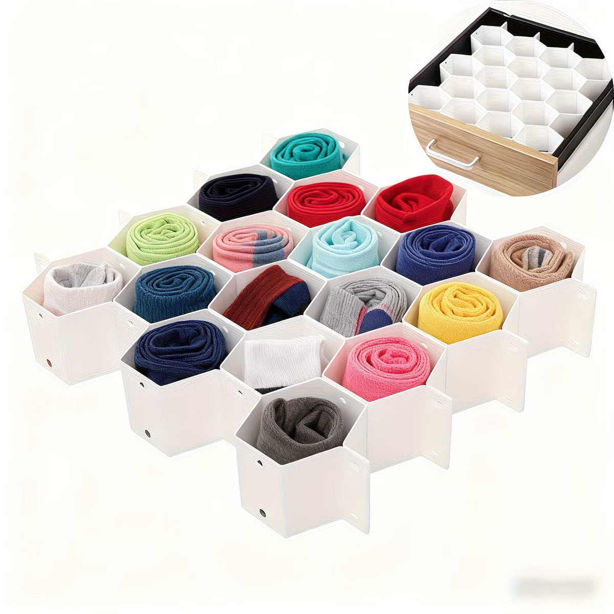 HoneyComb Drawer Organiser (8 Pcs/ Set)