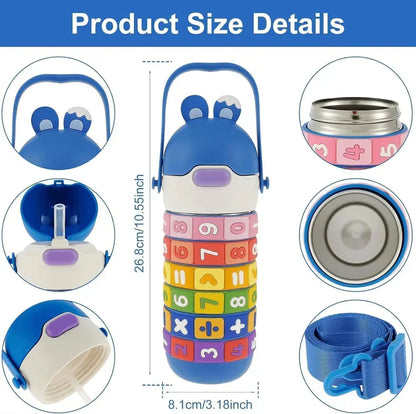 Premium Cute Cartoon Water Bottle for Kids – (Multi-Design)