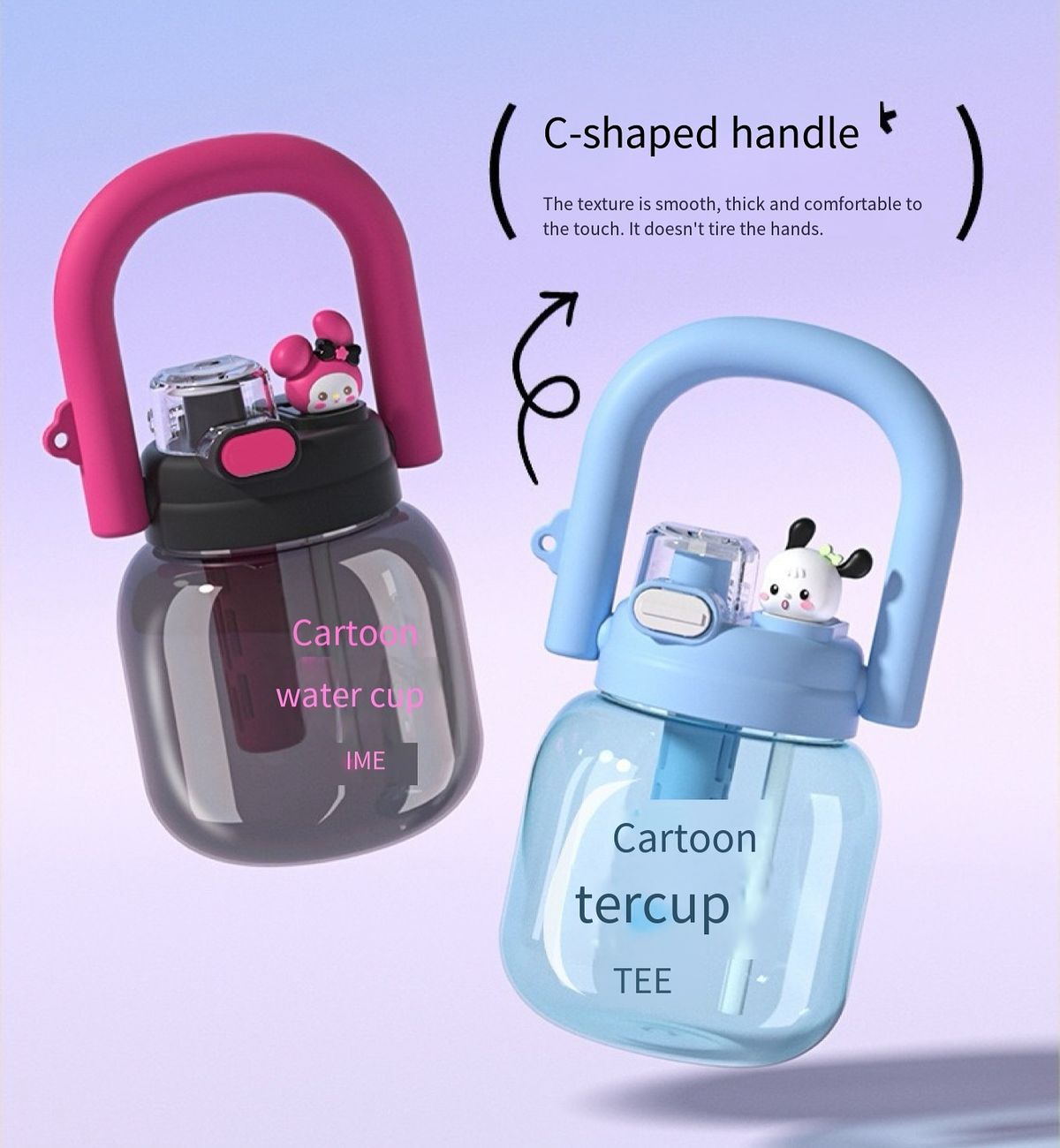 Premium Cute Cartoon Water Bottle for Kids – (Multi-Design)