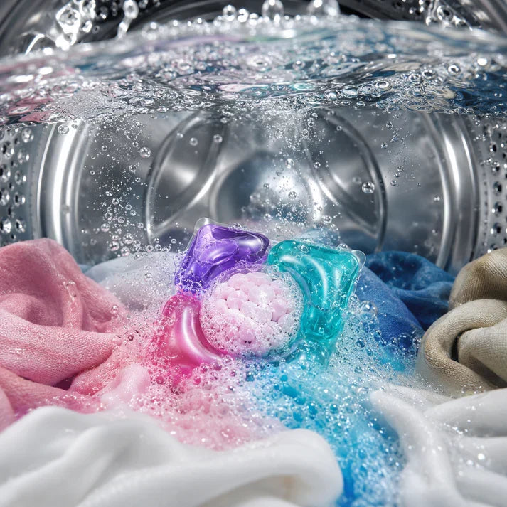 Laundry Pods – All-in-1 Stain Removal, Brightening, Softening & Fresh Aroma