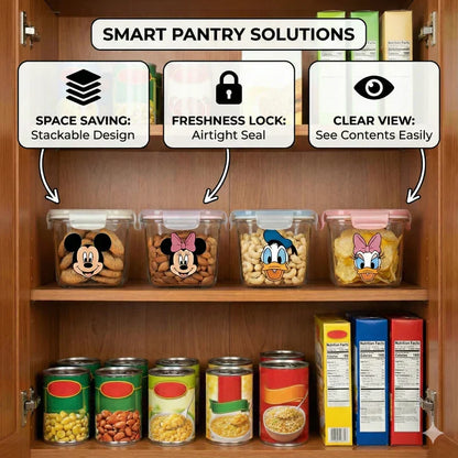 Mickey & Friends Storage Jars (1 Free Gift )