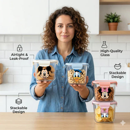 Mickey & Friends Storage Jars (1 Free Gift )