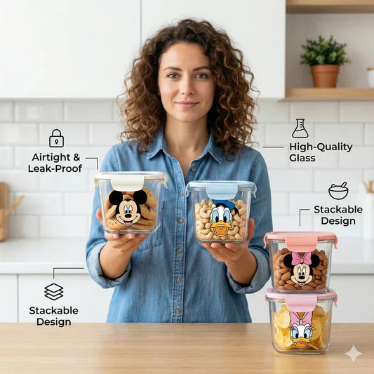 Mickey & Friends Storage Jars (1 Free Gift )