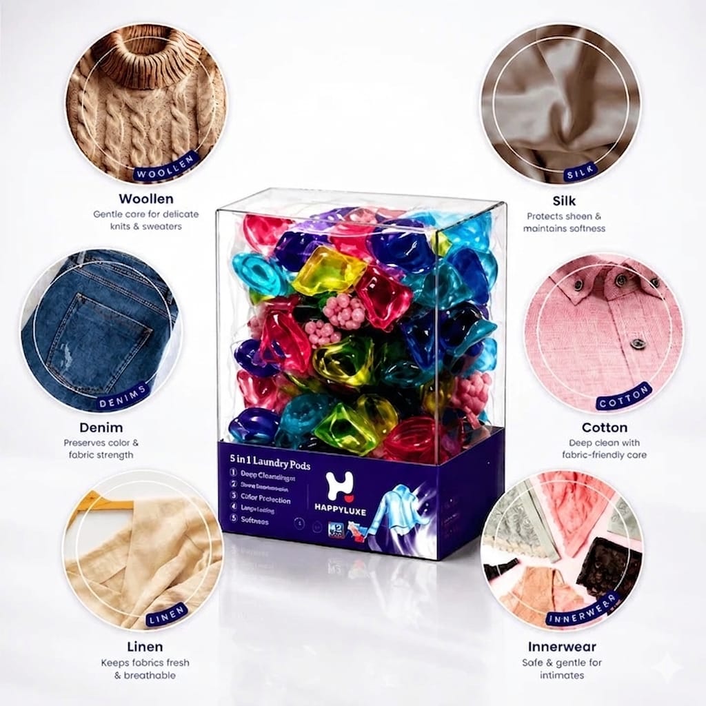 5 in 1 Laundry Power Detergent Pods