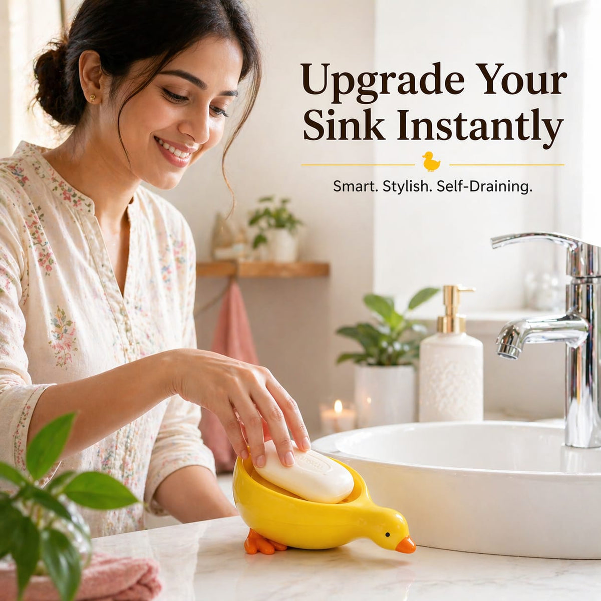 Duck Soap Holder For Bathroom, Kitchen, Washroom, Kids' Room, Travel