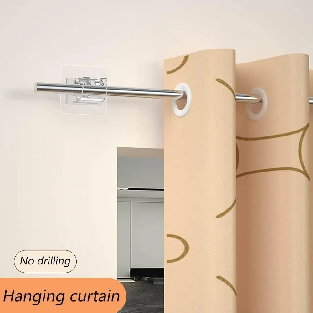 Drill-Free Curtain & Towel Rod Holder