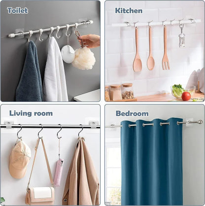 Drill-Free Curtain & Towel Rod Holder