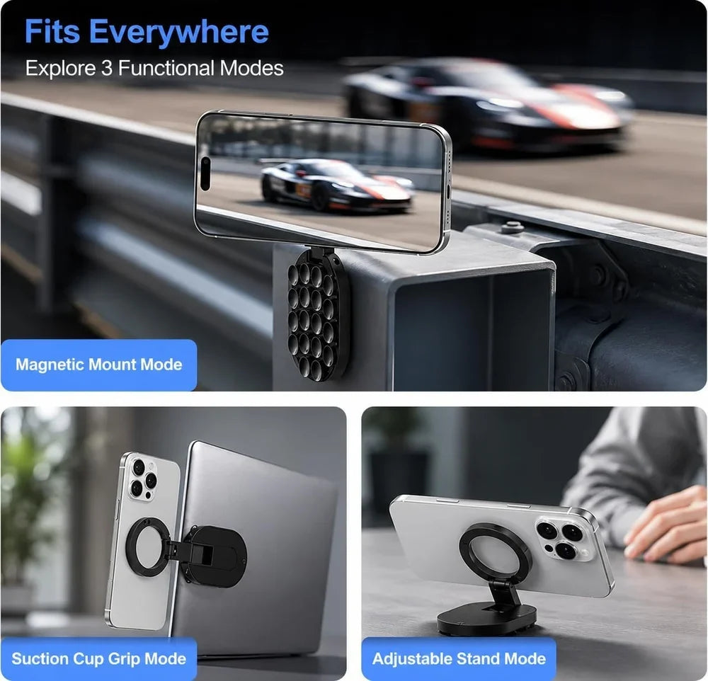 3 in 1 Magnetic Rotatable Vacuum Phone Mount